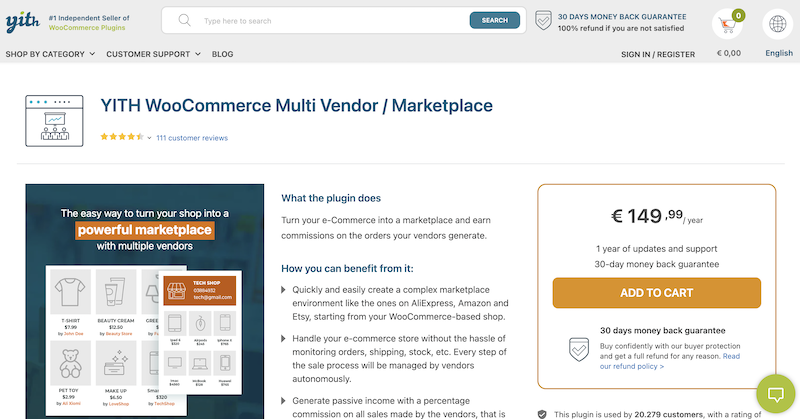 yith woocommerce multi vendor Pricing
