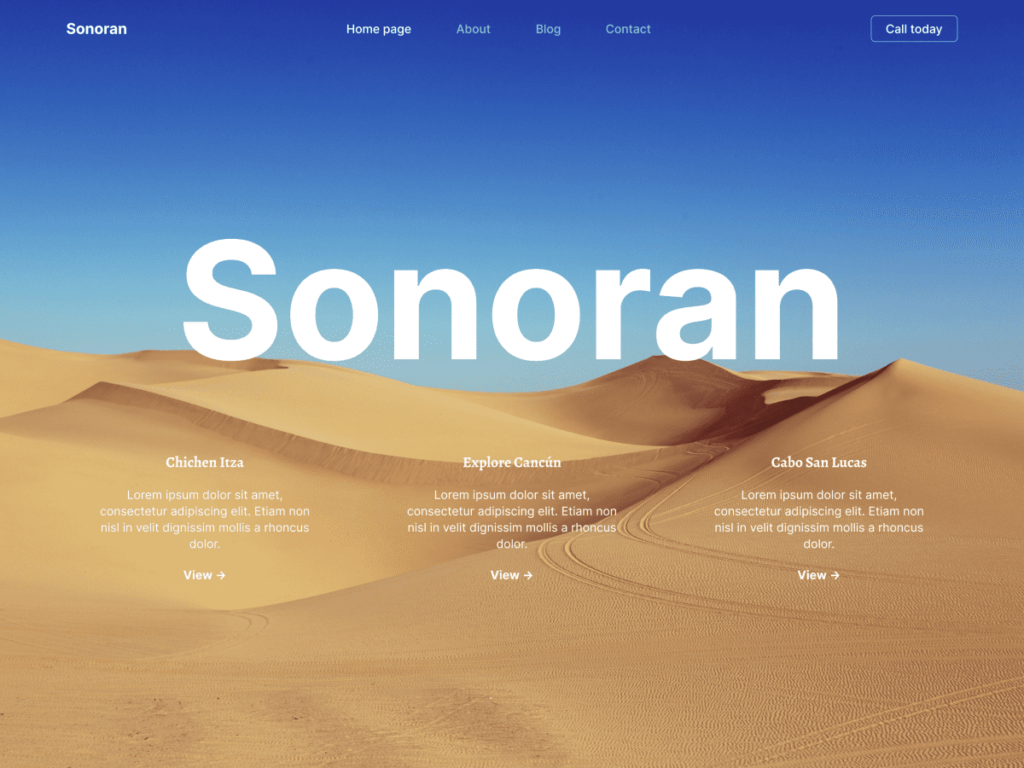 Image of the WordPress theme Sonoran